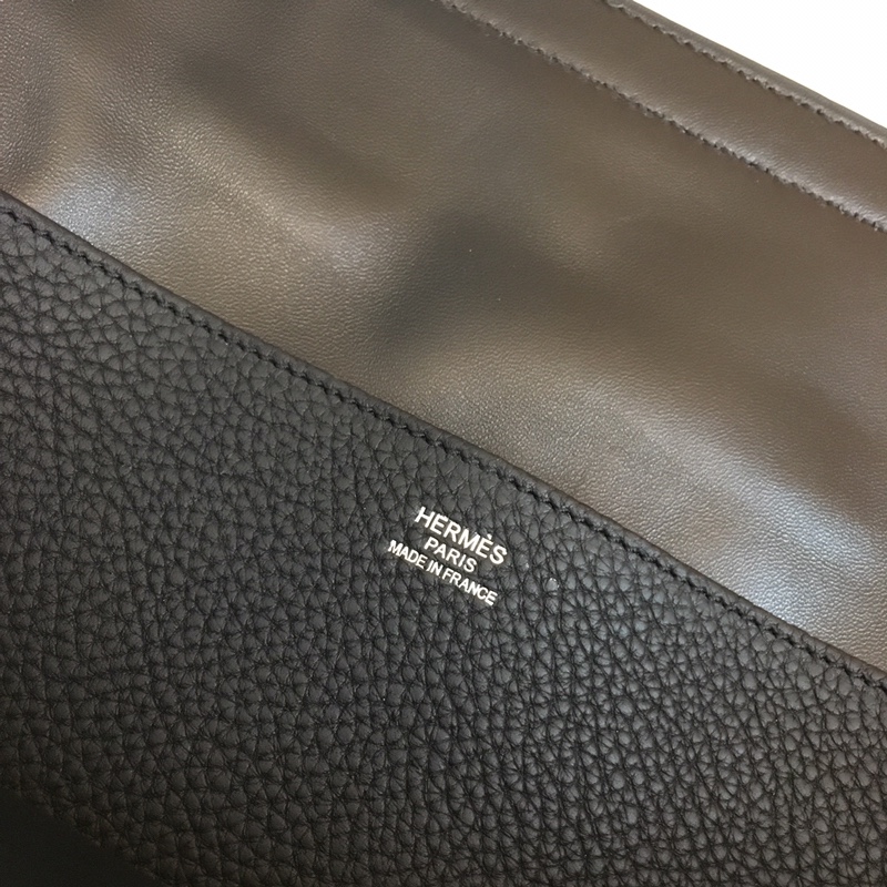 에르메스 할잔백31 블랙 은장 소가죽